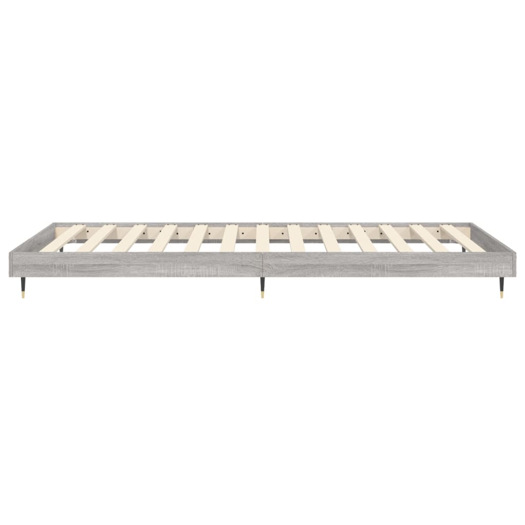 vidaXL Πλαίσιο Κρεβατιού Γκρι Sonoma 90x200 εκ. Επεξεργασμένο Ξύλο