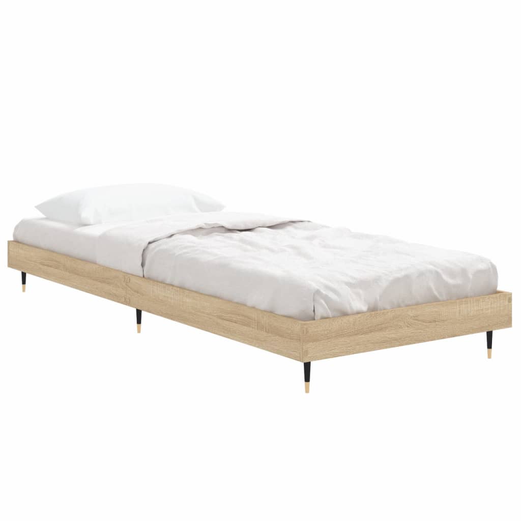 vidaXL Πλαίσιο Κρεβατιού Χωρ. Στρώμα Sonoma Δρυς 75x190εκ Επεξ. Ξύλο