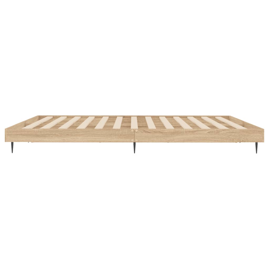 vidaXL Πλαίσιο Κρεβατιού Χωρ. Στρώμα Sonoma Δρυς 200x200 εκ. Επ. Ξύλο