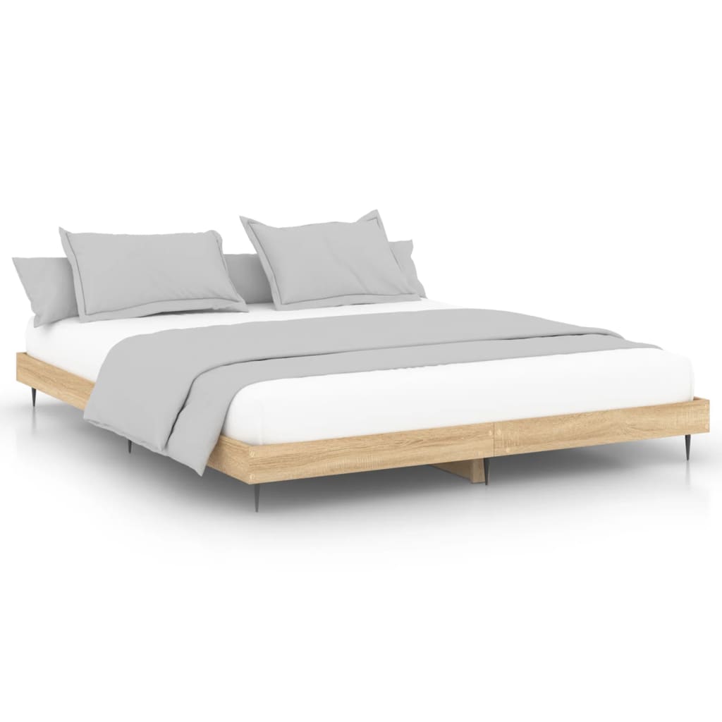 vidaXL Πλαίσιο Κρεβατιού Χωρ. Στρώμα Sonoma Δρυς 140x200εκ. Επ. Ξύλο