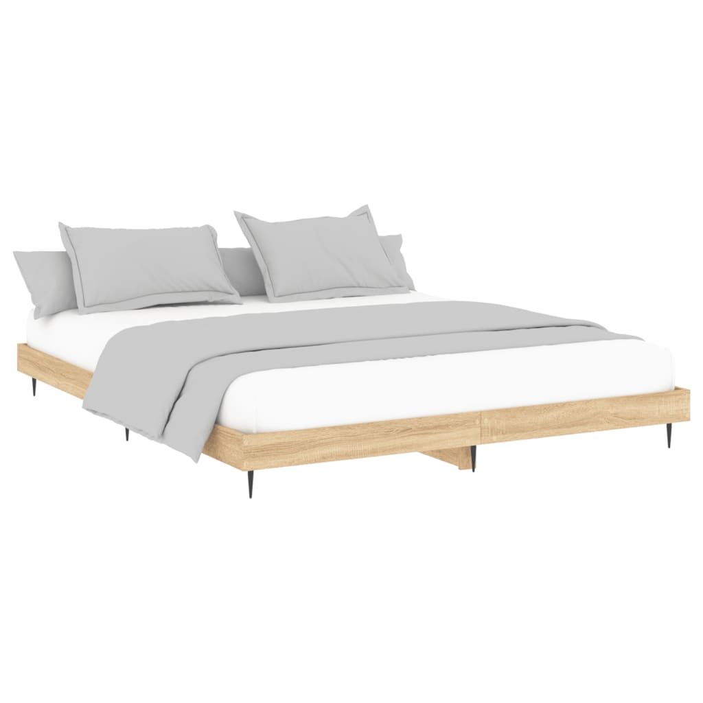 vidaXL Πλαίσιο Κρεβατιού Χωρ. Στρώμα Sonoma Δρυς 140x200εκ. Επ. Ξύλο