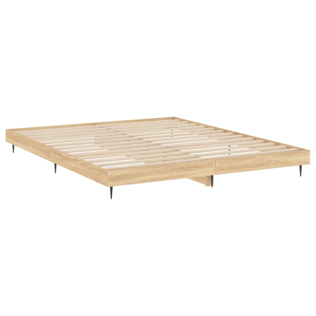 vidaXL Πλαίσιο Κρεβατιού Χωρ. Στρώμα Sonoma Δρυς 140x200εκ. Επ. Ξύλο
