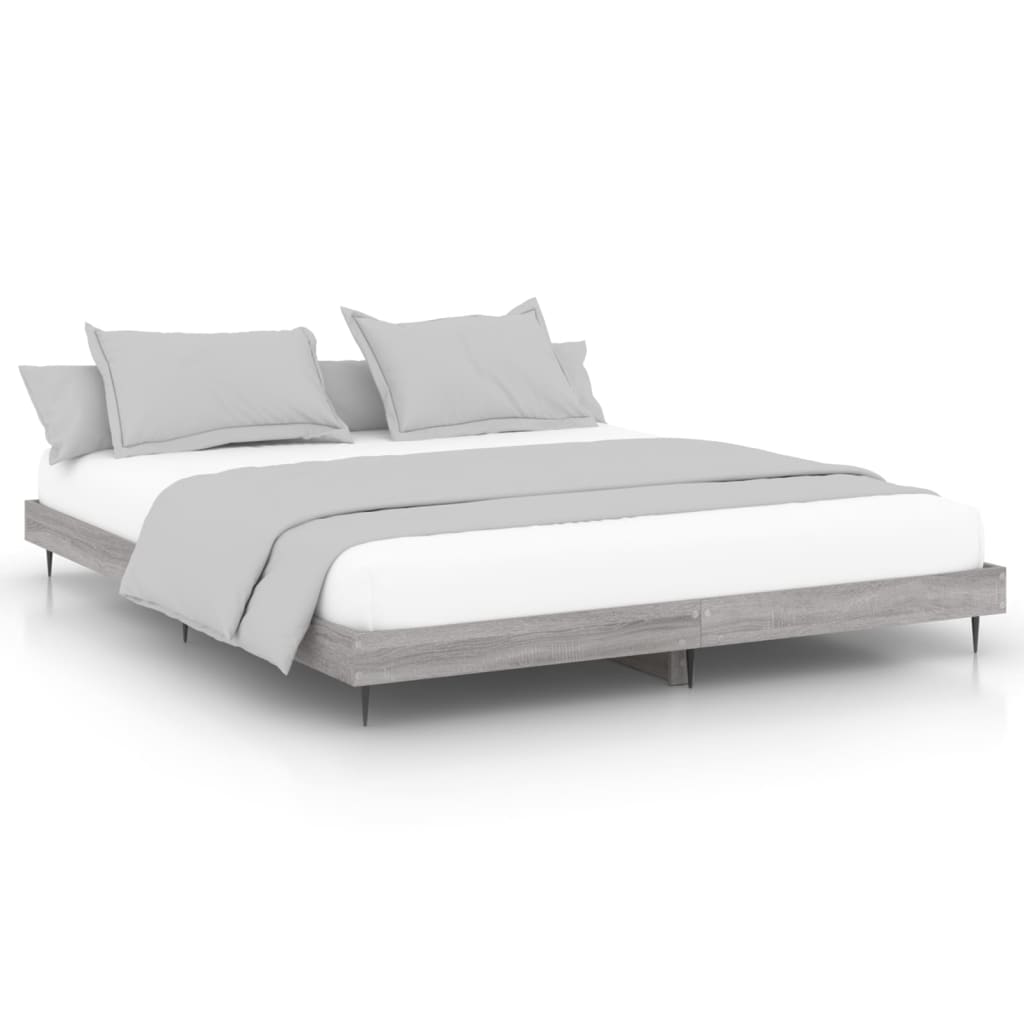 vidaXL Πλαίσιο Κρεβατιού Γκρι Sonoma 120x200 εκ. Επεξεργασμένο Ξύλο