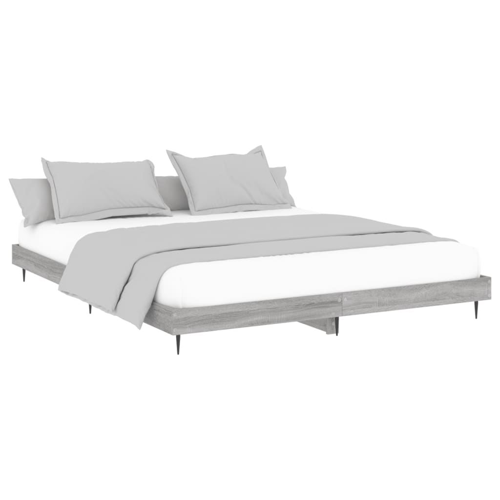 vidaXL Πλαίσιο Κρεβατιού Γκρι Sonoma 120x200 εκ. Επεξεργασμένο Ξύλο