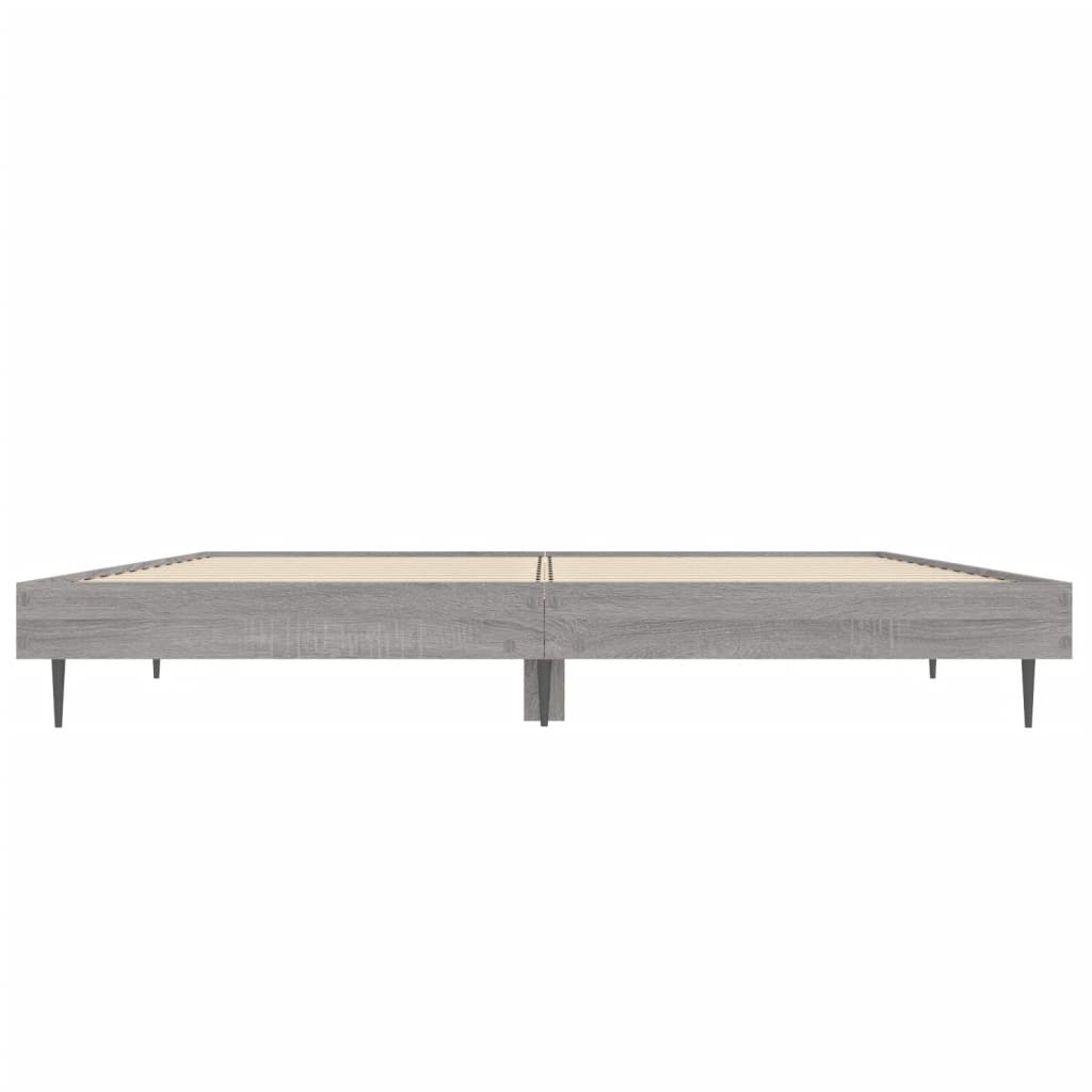 vidaXL Πλαίσιο Κρεβατιού Γκρι Sonoma 140x190 εκ. Επεξεργασμένο Ξύλο