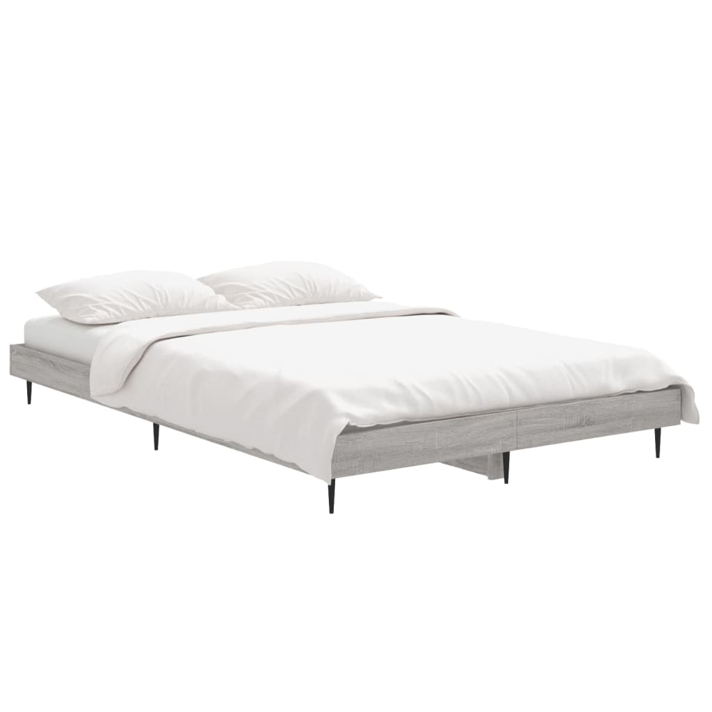 vidaXL Πλαίσιο Κρεβατιού Γκρι Sonoma 120 x 190 εκ. Επεξεργασμένο Ξύλο