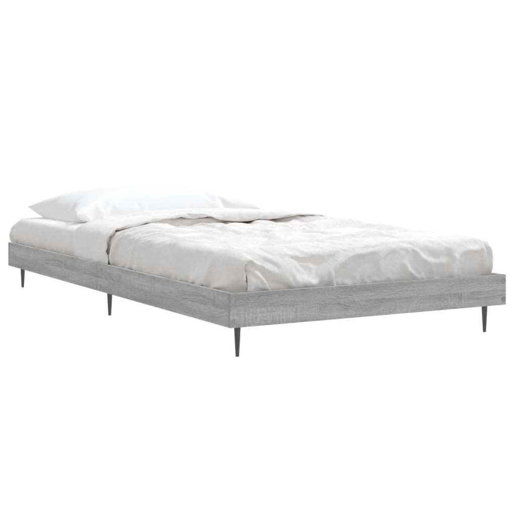 vidaXL Πλαίσιο Κρεβατιού Γκρι Sonoma 90 x 190 εκ. Επεξεργασμένο Ξύλο