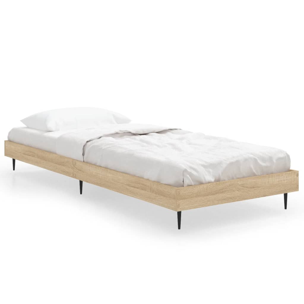 vidaXL Πλαίσιο Κρεβατιού Χωρ. Στρώμα Sonoma Δρυς 75x190εκ Επεξ. Ξύλο