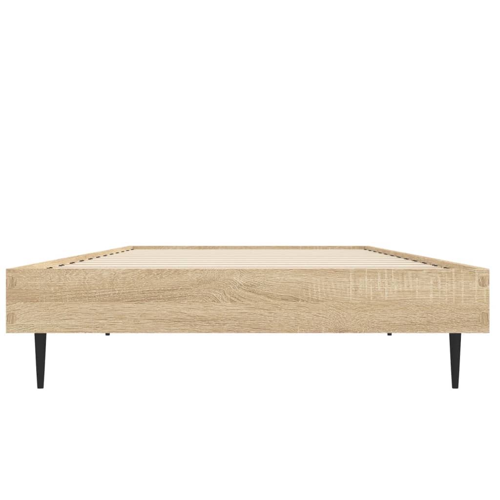vidaXL Πλαίσιο Κρεβατιού Χωρ. Στρώμα Sonoma Δρυς 75x190εκ Επεξ. Ξύλο