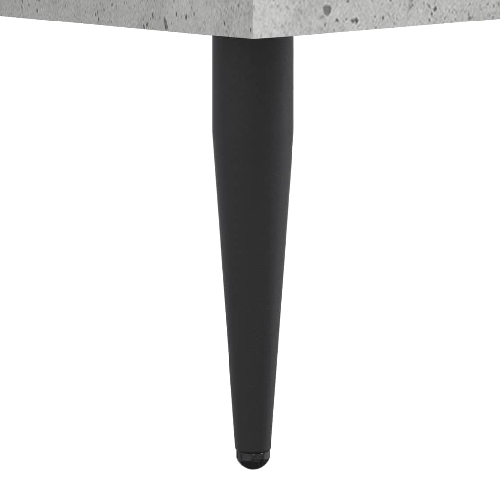 vidaXL Πλαίσιο Κρεβατιού Γκρι Σκυροδέματος 75 x 190 εκ. Επεξεργ. Ξύλο