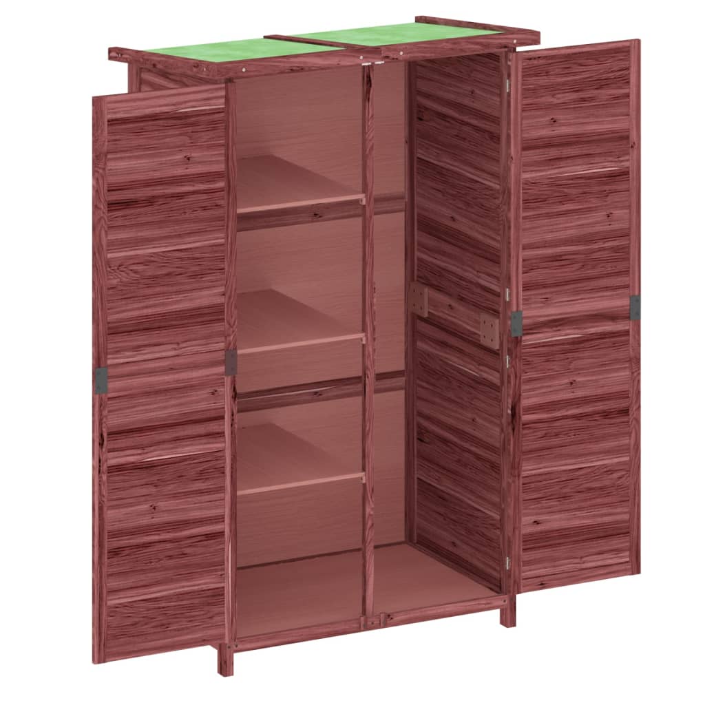 vidaXL Αποθήκη Εργαλείων Κήπου Μόκα 83x57x140 εκ. Μασίφ Ξύλο Πεύκου