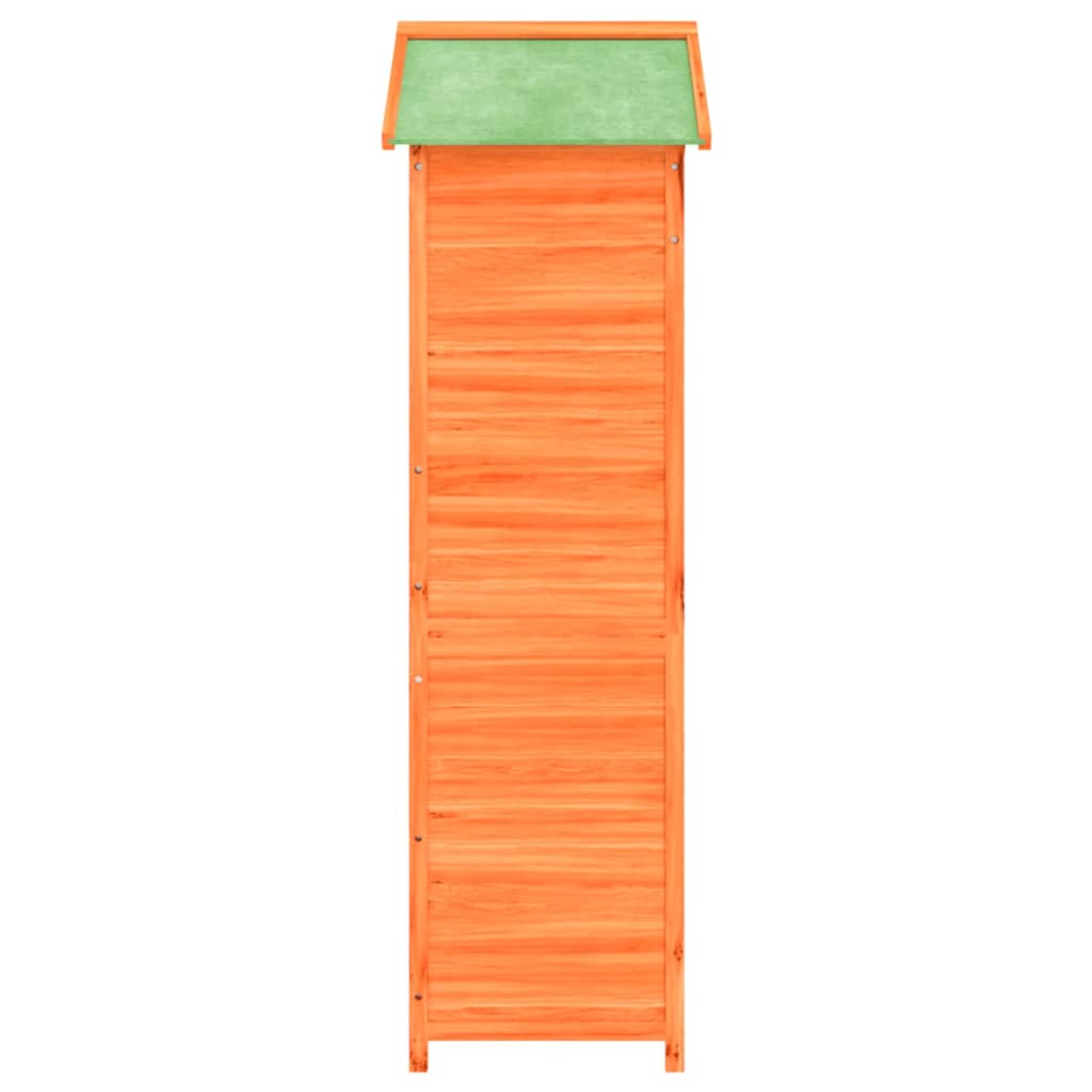 vidaXL Αποθήκη Εργαλείων Κήπου Καφέ 120x53,5x170 εκ. Μασίφ Ξύλο Πεύκου