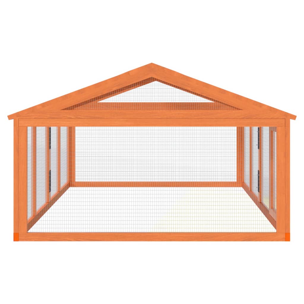 vidaXL Κουτί Περίφραξης Καφέ 200x112,5x74 εκ. από Μασίφ Ξύλο Πεύκου