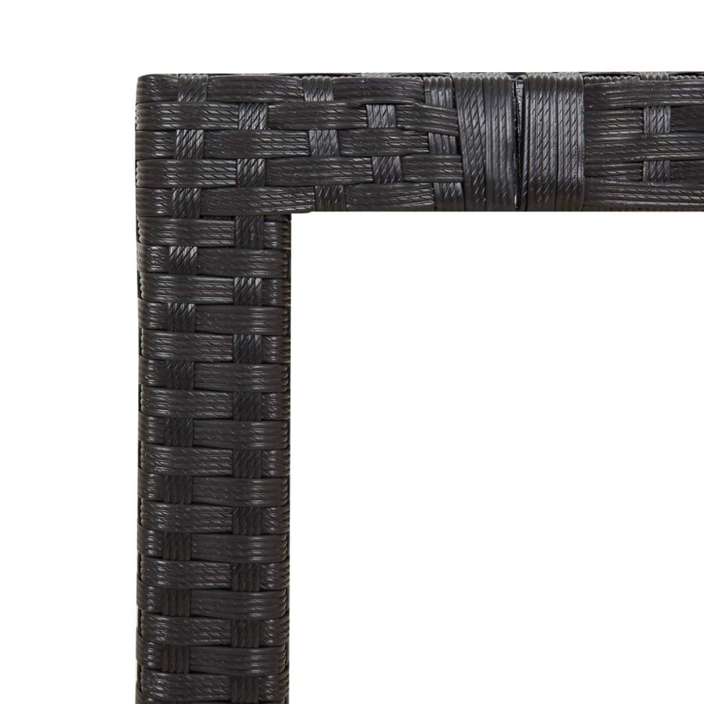 vidaXL Σετ Τραπεζαρίας Κήπου 5 Τεμαχίων Μαύρο Συνθ. Ρατάν με Μαξιλάρια