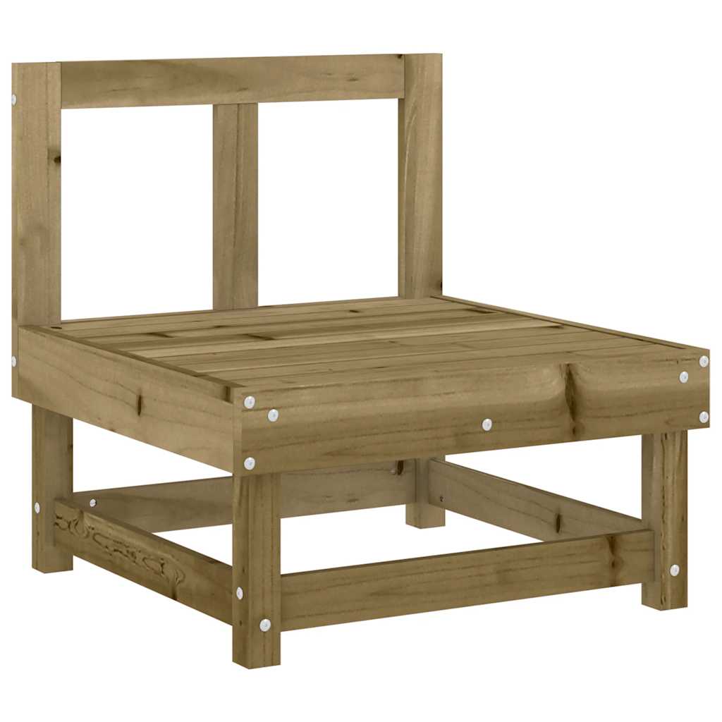 vidaXL Καναπές Μεσαίος με Μαξιλάρια από Εμποτισμένο Ξύλο Πεύκου