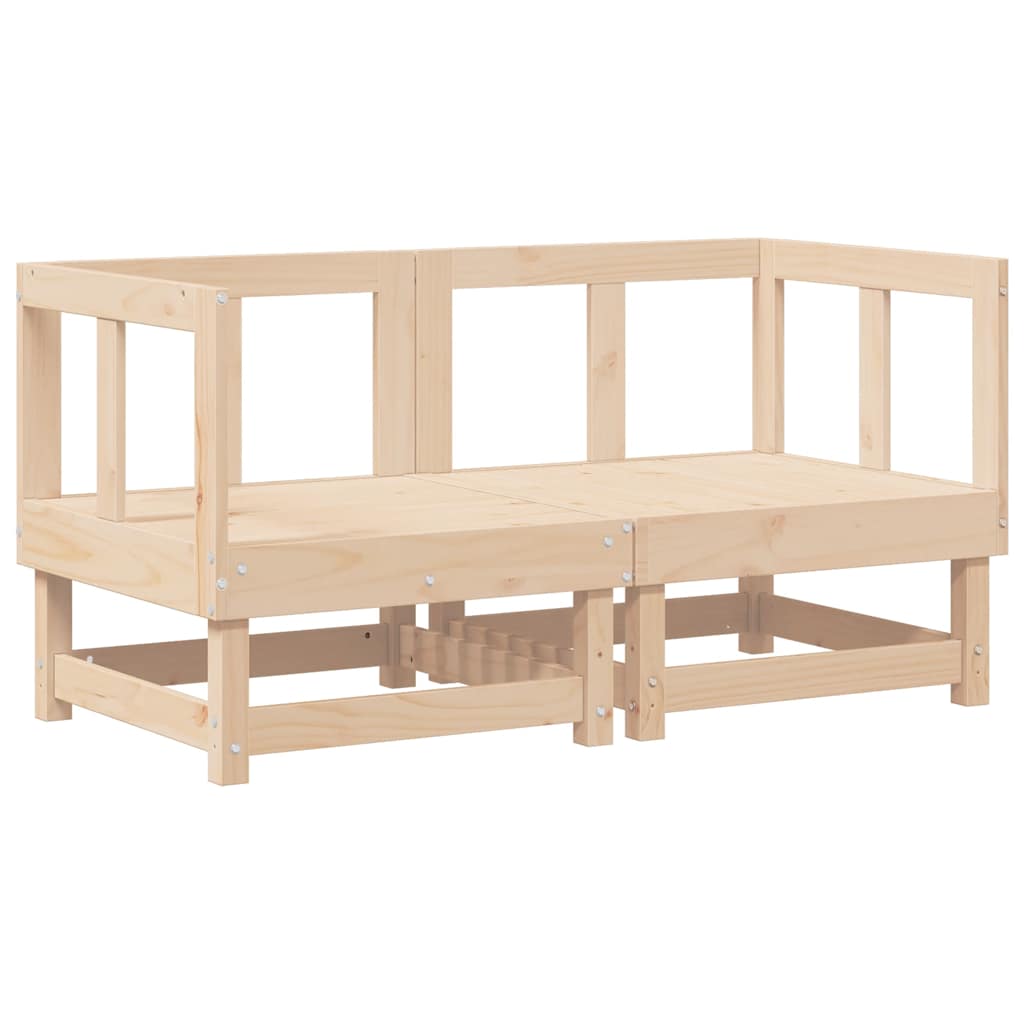 vidaXL Καναπέδες Γωνιακοί με Μαξιλάρια 2 τεμ. από Μασίφ Ξύλο Πεύκου