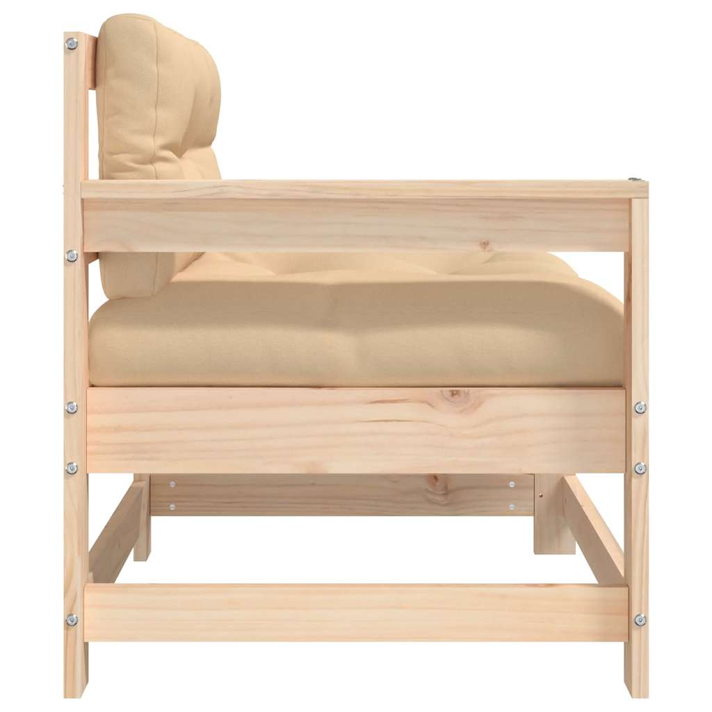 vidaXL Καρέκλες Κήπου με Μαξιλάρια 2 τεμ. από Μασίφ Ξύλο Πεύκου