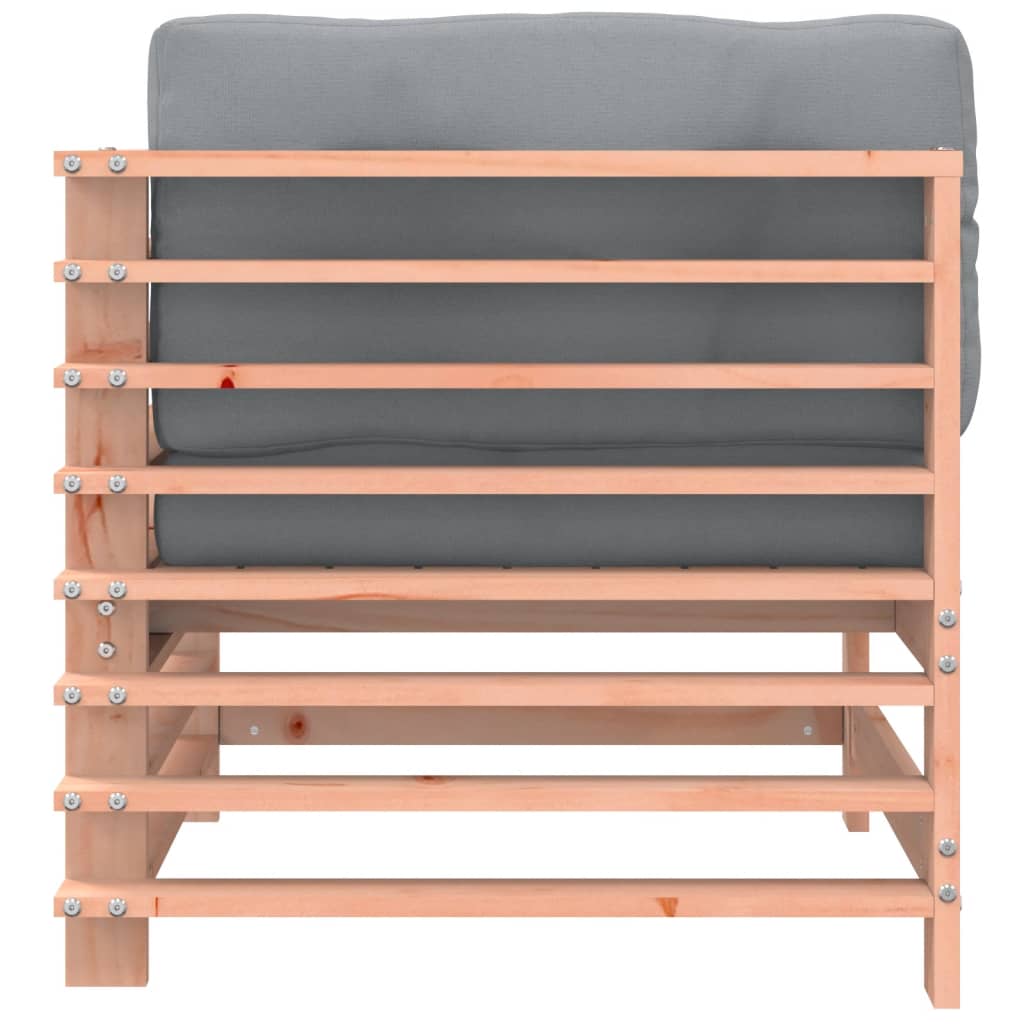 vidaXL Καναπές Γωνιακός με Μαξιλάρια από Μασίφ Ξύλο Ψευδοτσούγκας