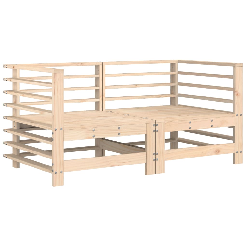 vidaXL Καναπέδες Γωνιακοί με Μαξιλάρια 2 τεμ. από Μασίφ Ξύλο Πεύκου