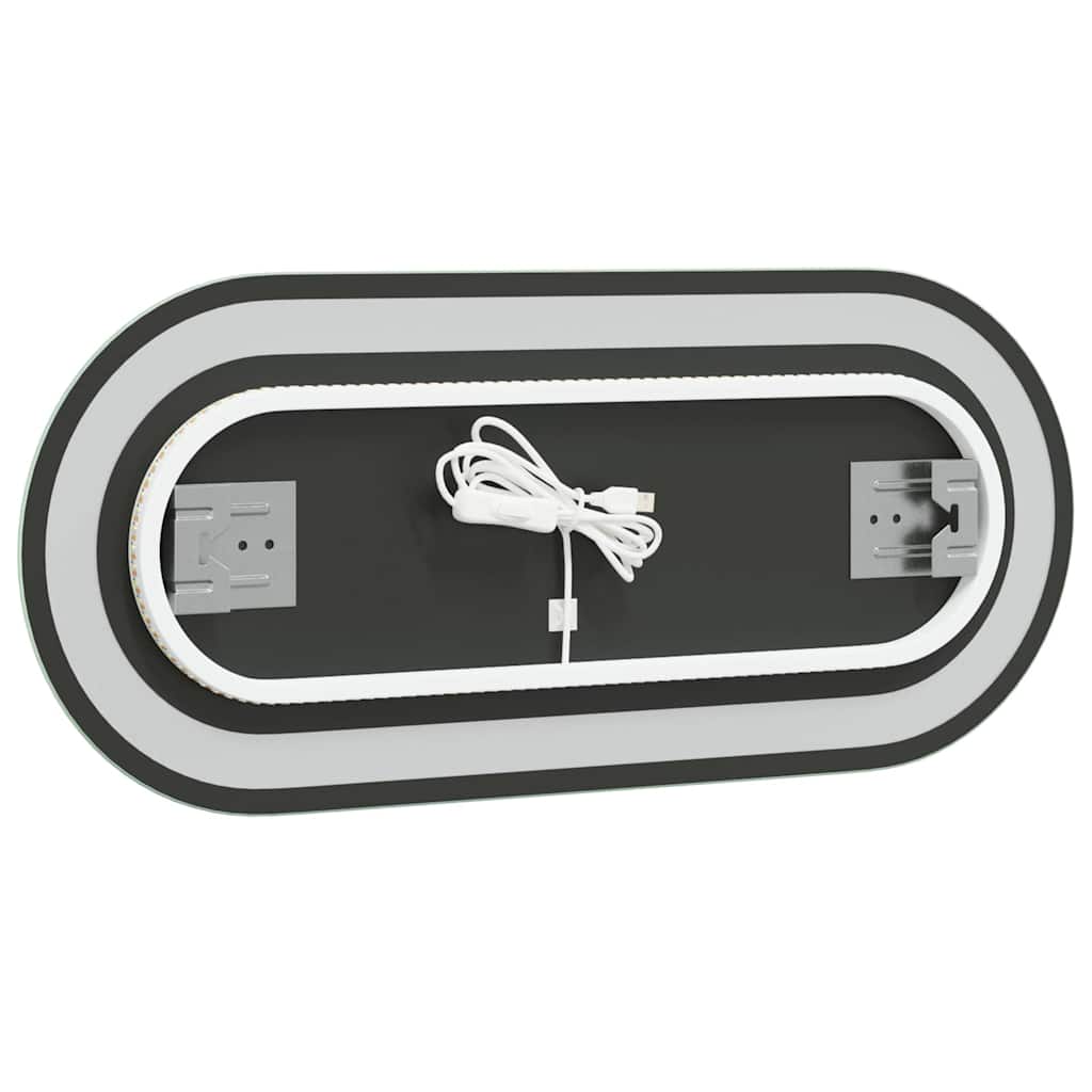 vidaXL Καθρέφτης Μπάνιου με LED Οβάλ 70x30 εκ.