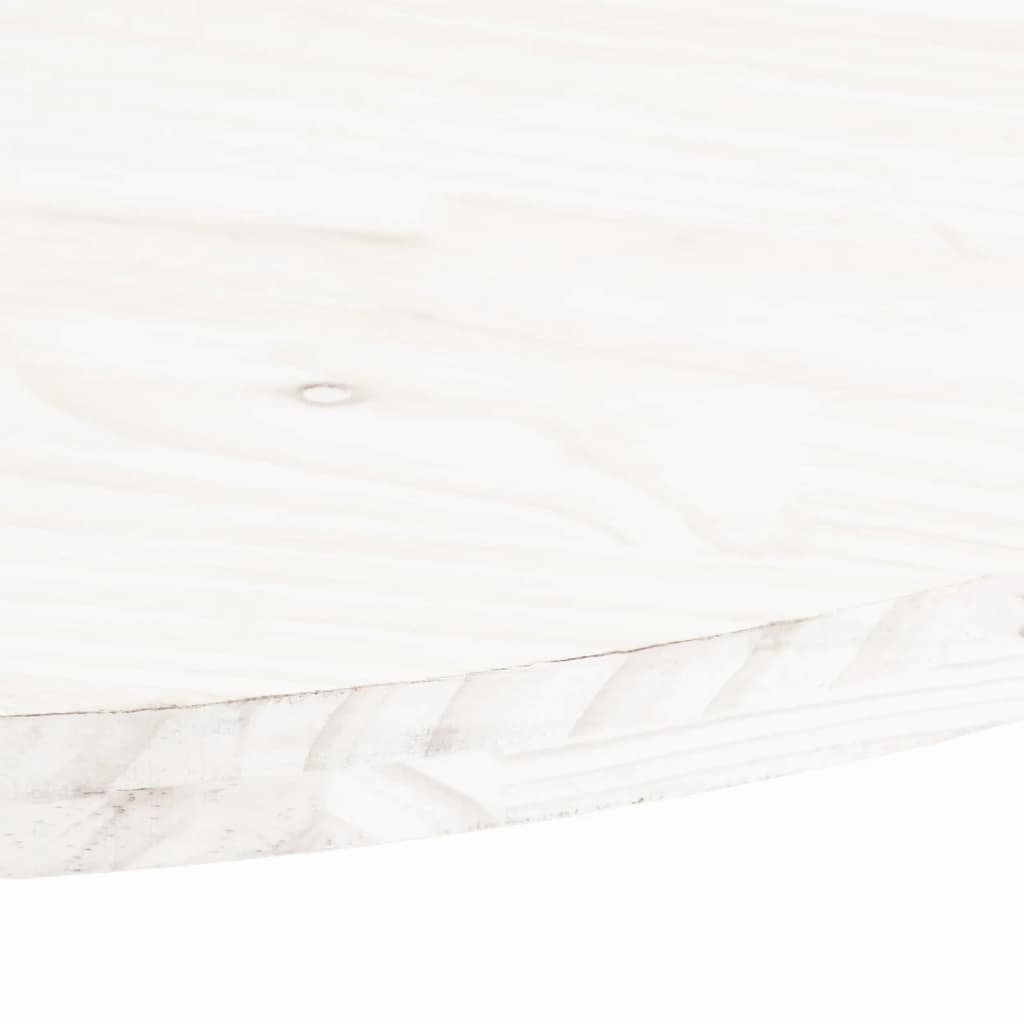 vidaXL Επιφάνεια Τραπεζιού Οβάλ Λευκή 110x55x2,5 εκ. Μασίφ Ξύλο Πεύκου