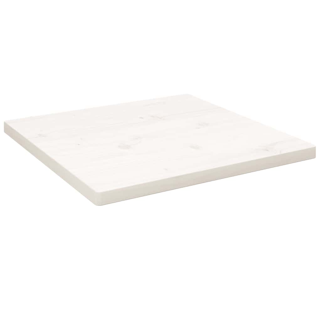 vidaXL Επιφάνεια Τραπεζιού Τετράγωνη Λευκή 60x60x2,5 εκ. Μασίφ Πεύκο