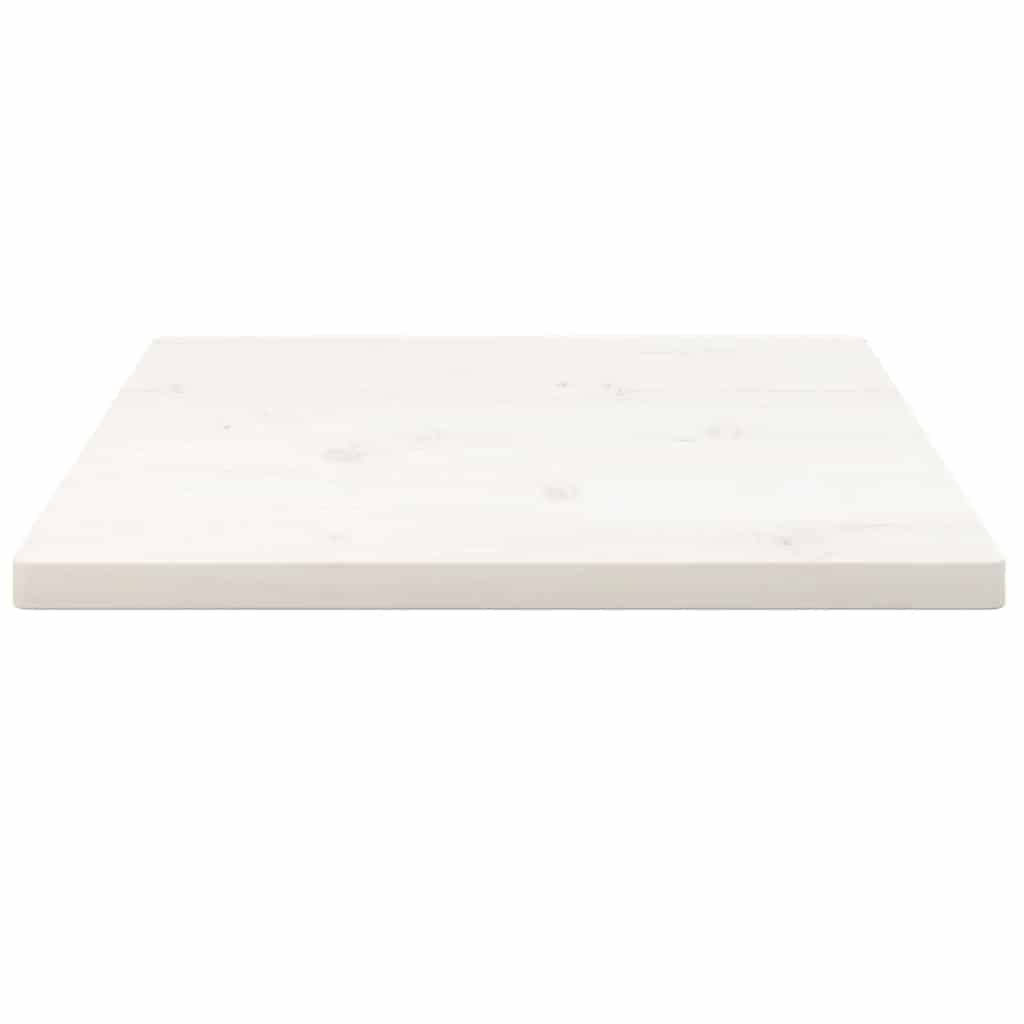 vidaXL Επιφάνεια Τραπεζιού Τετράγωνη Λευκή 60x60x2,5 εκ. Μασίφ Πεύκο