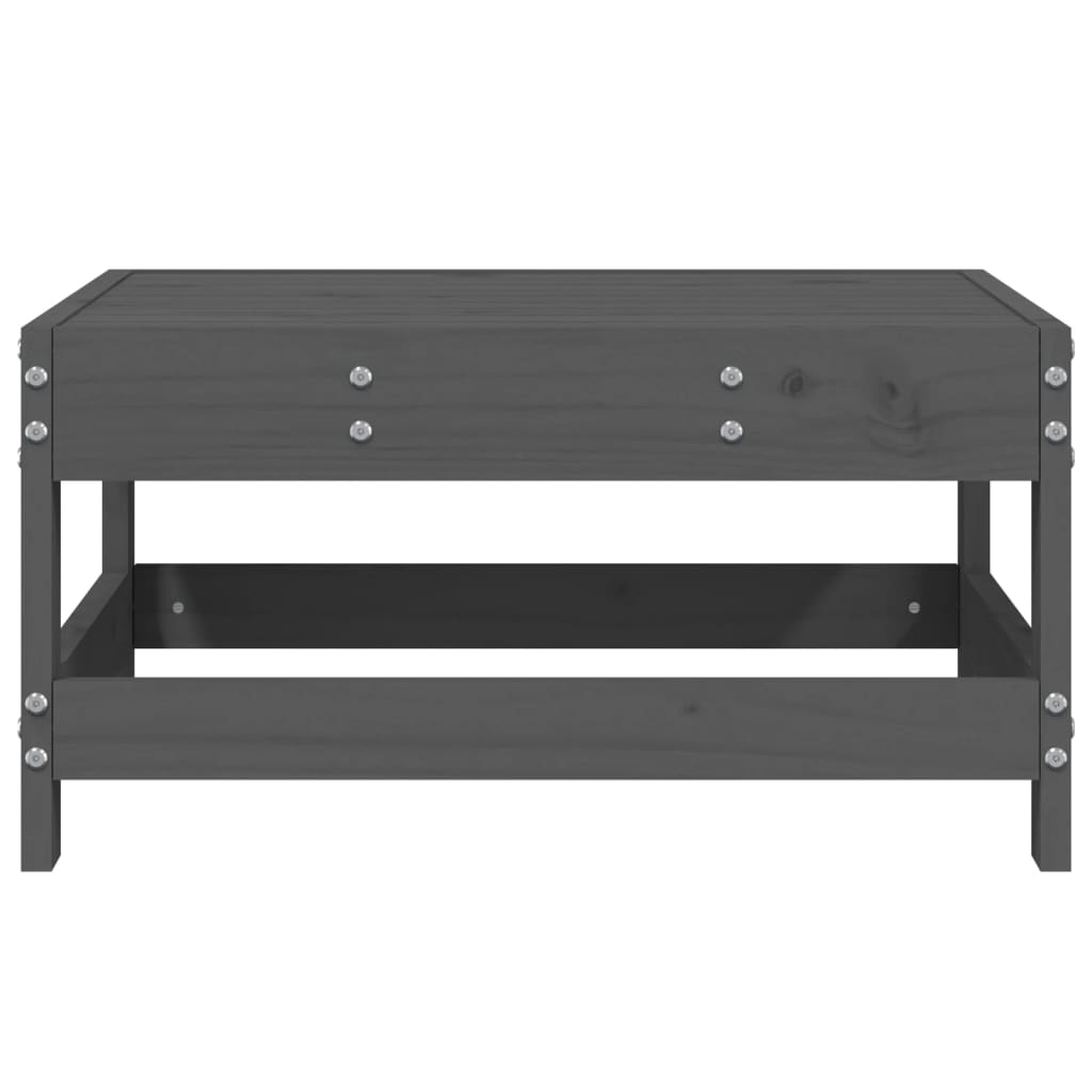 vidaXL Υποπόδιο Κήπου Γκρι από Μασίφ Ξύλο Πεύκου