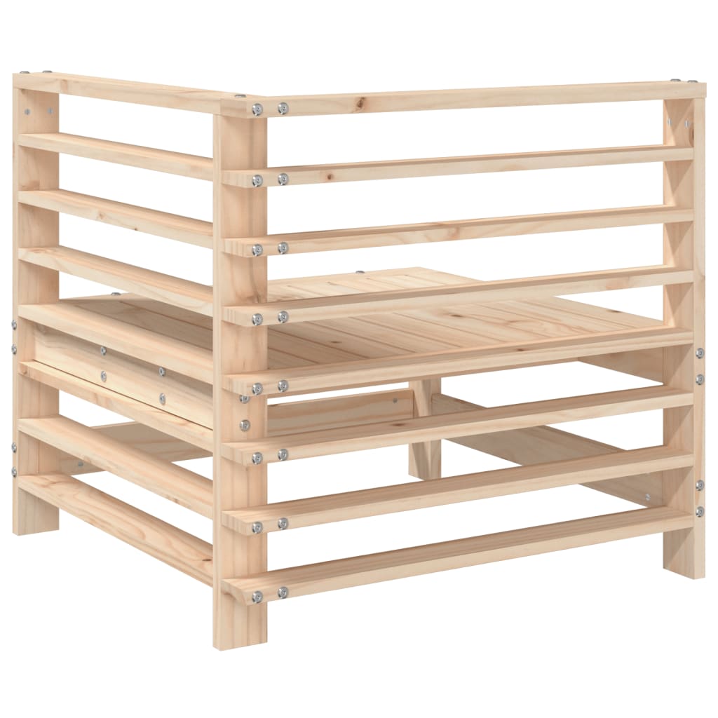 vidaXL Καναπές Κήπου Γωνιακός από Μασίφ Ξύλο Πεύκου