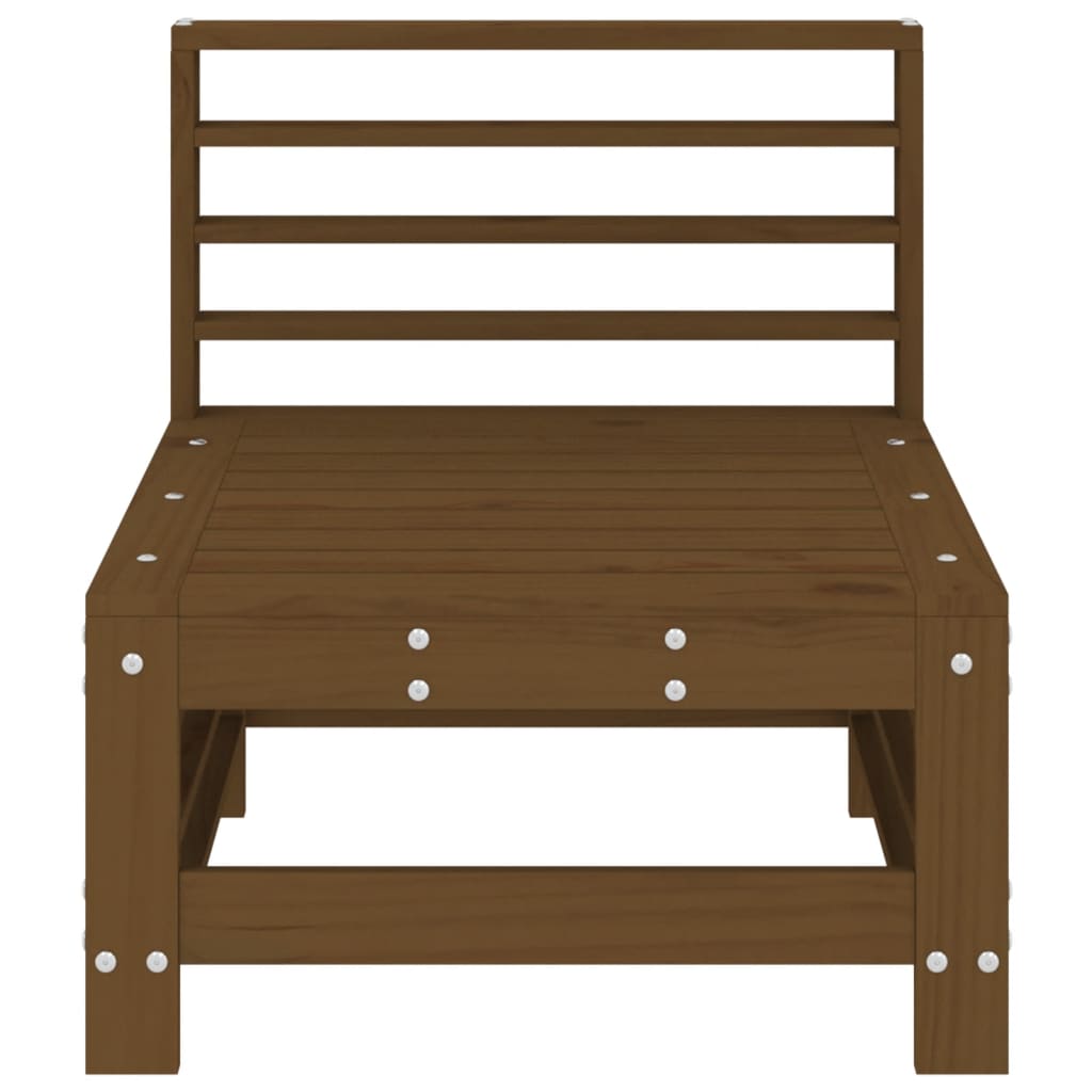 vidaXL Καναπές Κήπου Μεσαίος Καφέ Μελί από Μασίφ Ξύλο Πεύκου