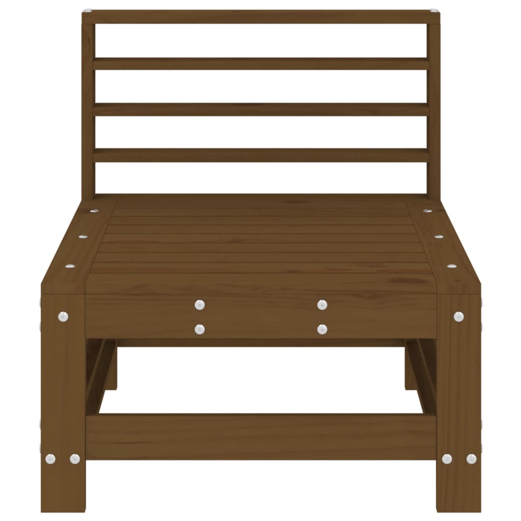 vidaXL Καναπέδες Κήπου Μεσαίοι 2 τεμ. Καφέ Μελί από Μασίφ Ξύλο Πεύκου