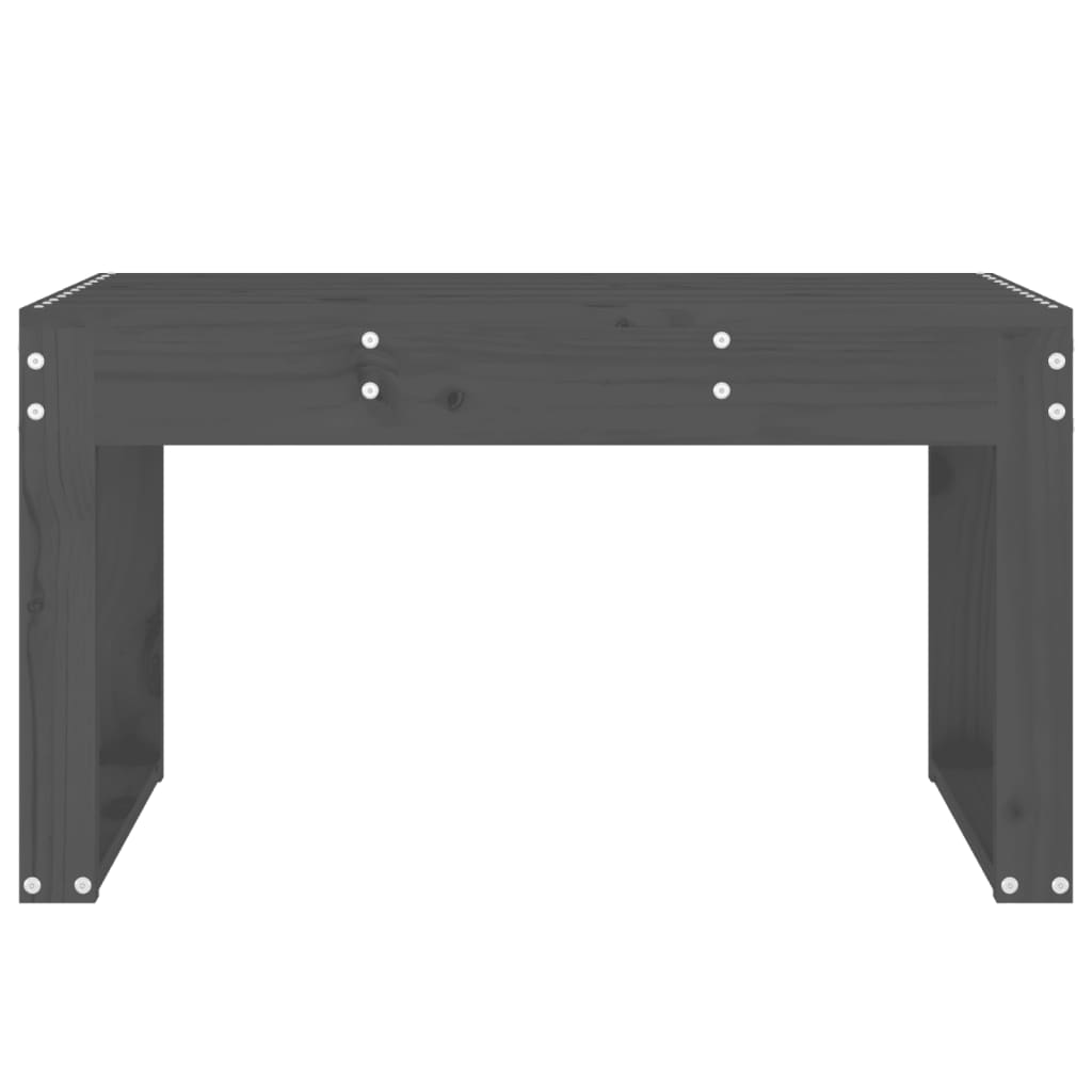 vidaXL Παγκάκι Κήπου Γκρι 80 x 38 x 45 εκ. από Μασίφ Ξύλο Πεύκου