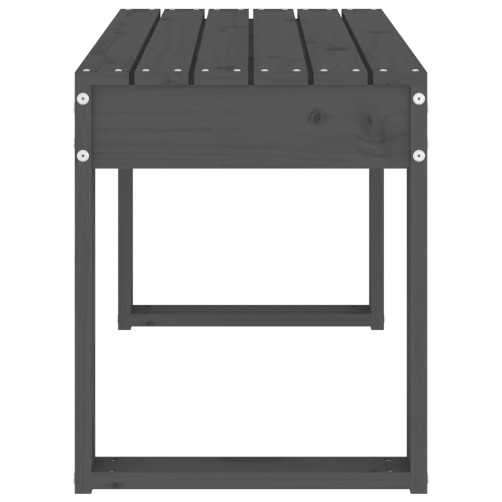 vidaXL Παγκάκι Κήπου Γκρι 80 x 38 x 45 εκ. από Μασίφ Ξύλο Πεύκου