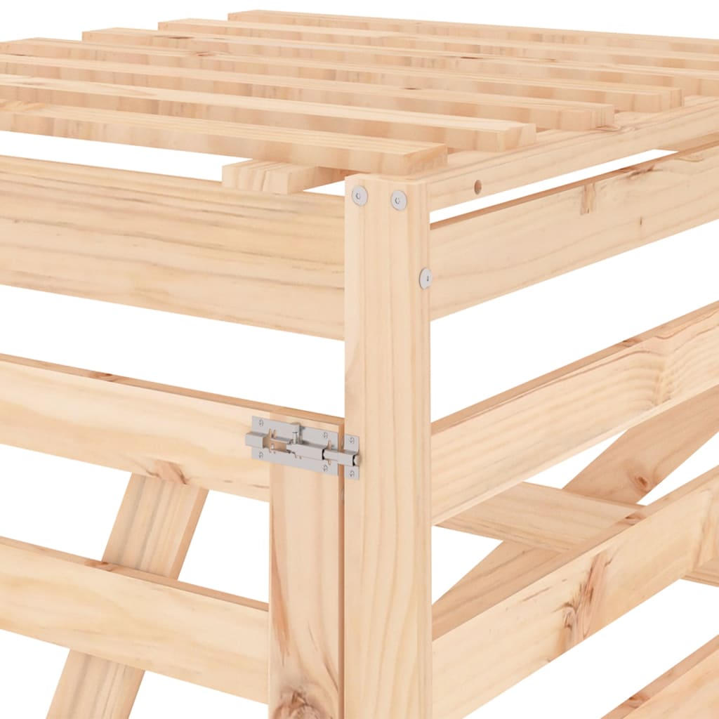 vidaXL Προέκταση Αποθήκευσης Τροχήλατου Κάδου από Μασίφ Ξύλο Πεύκου