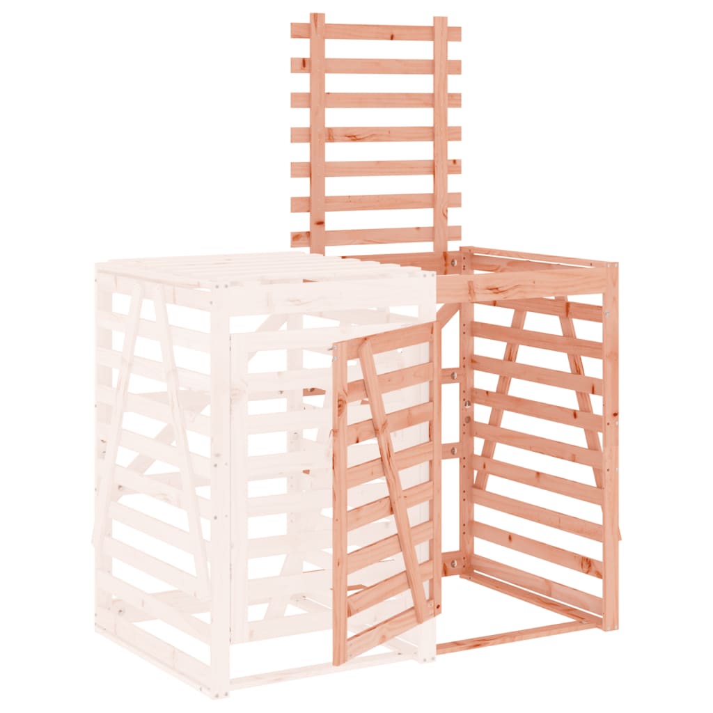 vidaXL Προέκταση Αποθήκευσης Τροχήλατου Κάδου Μασίφ Ξύλο Ψευδοτσούγκας