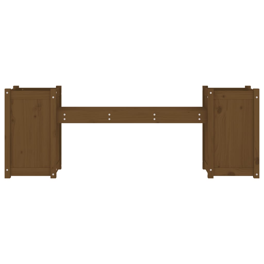 vidaXL Ζαρντινιέρα Παγκάκι Καφέ μελί από Μασίφ Ξύλο Πεύκου