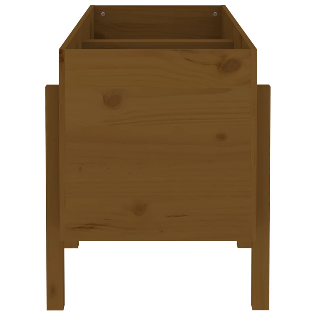 vidaXL Ζαρντινιέρα Υπερυψωμένη Μελί 121 x 50 x 57 εκ. από Μασίφ Πεύκο