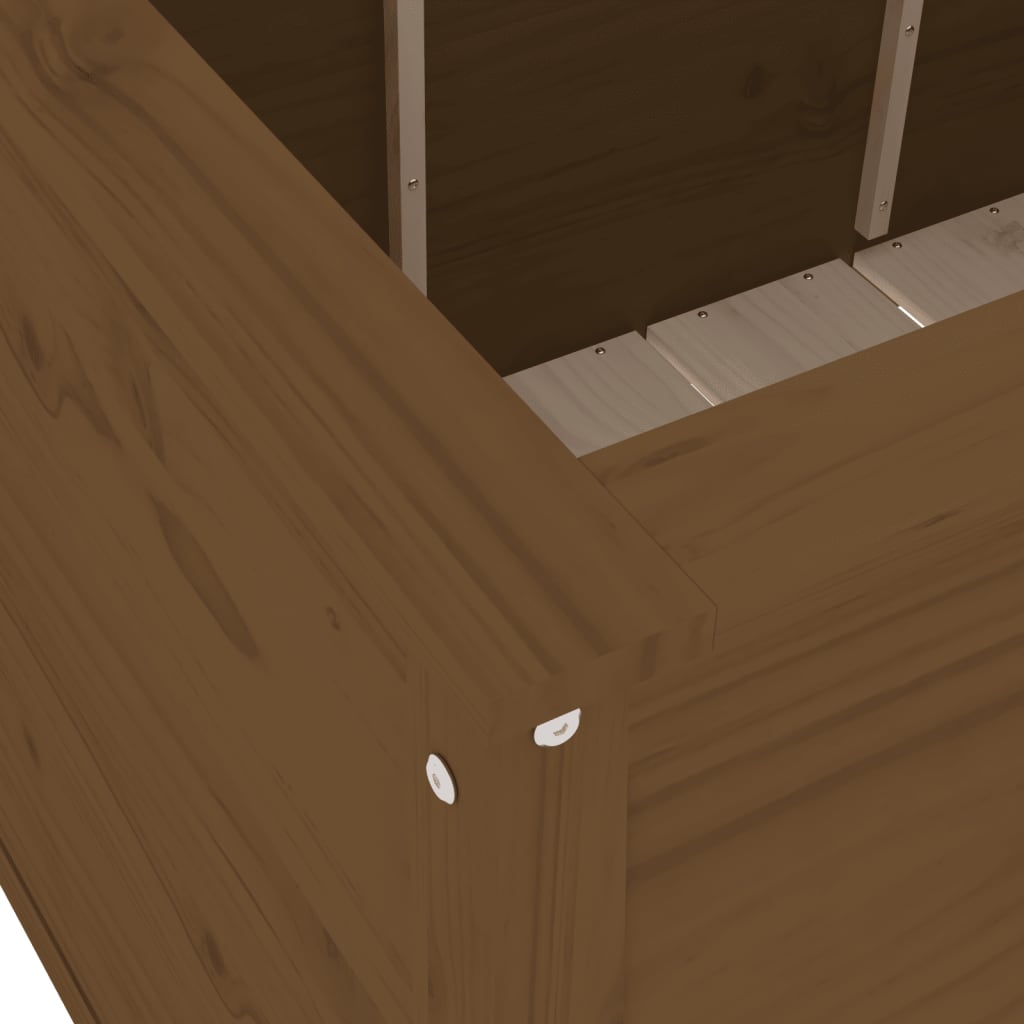 vidaXL Ζαρντινιέρα Υπερυψωμένη Μελί 119,5x82,5x78 εκ. από Μασίφ Πεύκο