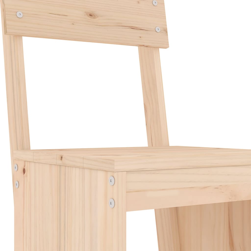 vidaXL Σκαμπό Μπαρ 2 τεμ. 40 x 48,5 x 115,5 εκ. από Μασίφ Ξύλο Πεύκου