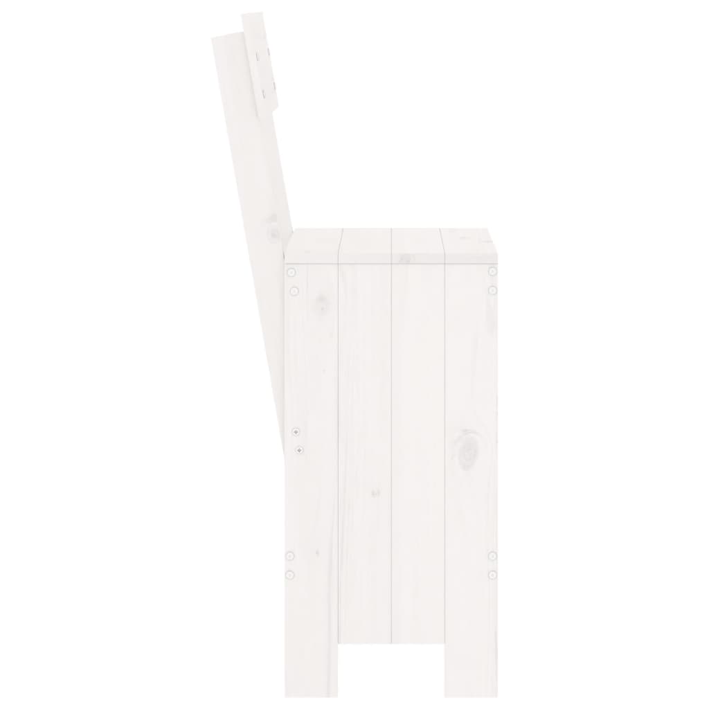 vidaXL Σκαμπό Μπαρ 2 τεμ. Λευκά 40 x 48,5 x 115,5εκ. Μασίφ Ξύλο Πεύκου