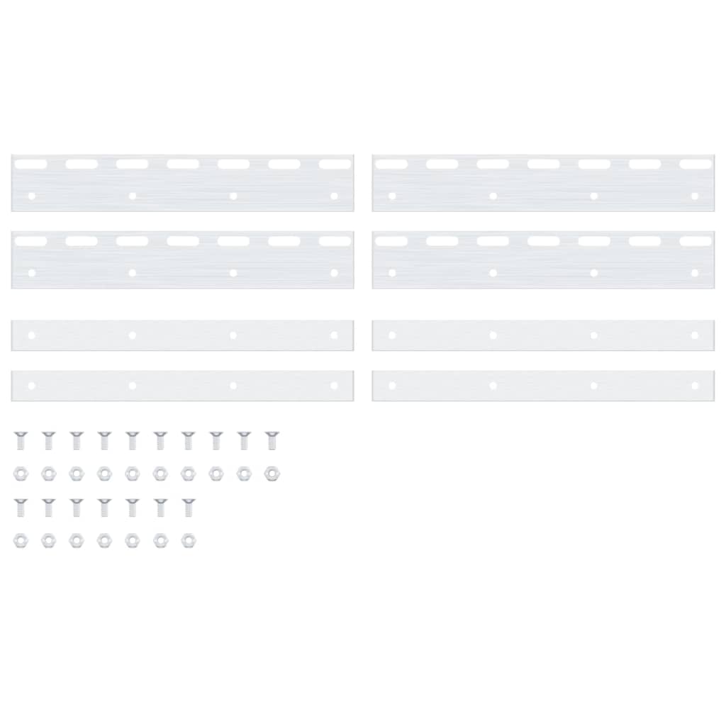 vidaXL Πλάκες Σύνδεσης 4 τεμ. Ασημί 28 εκ. από Ανοξείδωτο Ατσάλι