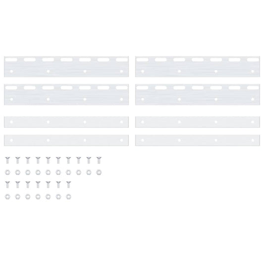 vidaXL Πλάκες Σύνδεσης 4 τεμ. Ασημί 28 εκ. από Ανοξείδωτο Ατσάλι