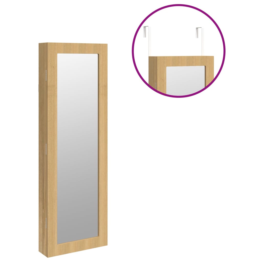 vidaXL Έπιπλο Κοσμημάτων με Καθρέφτη Επιτοίχιο 30x8,5x90 εκ.