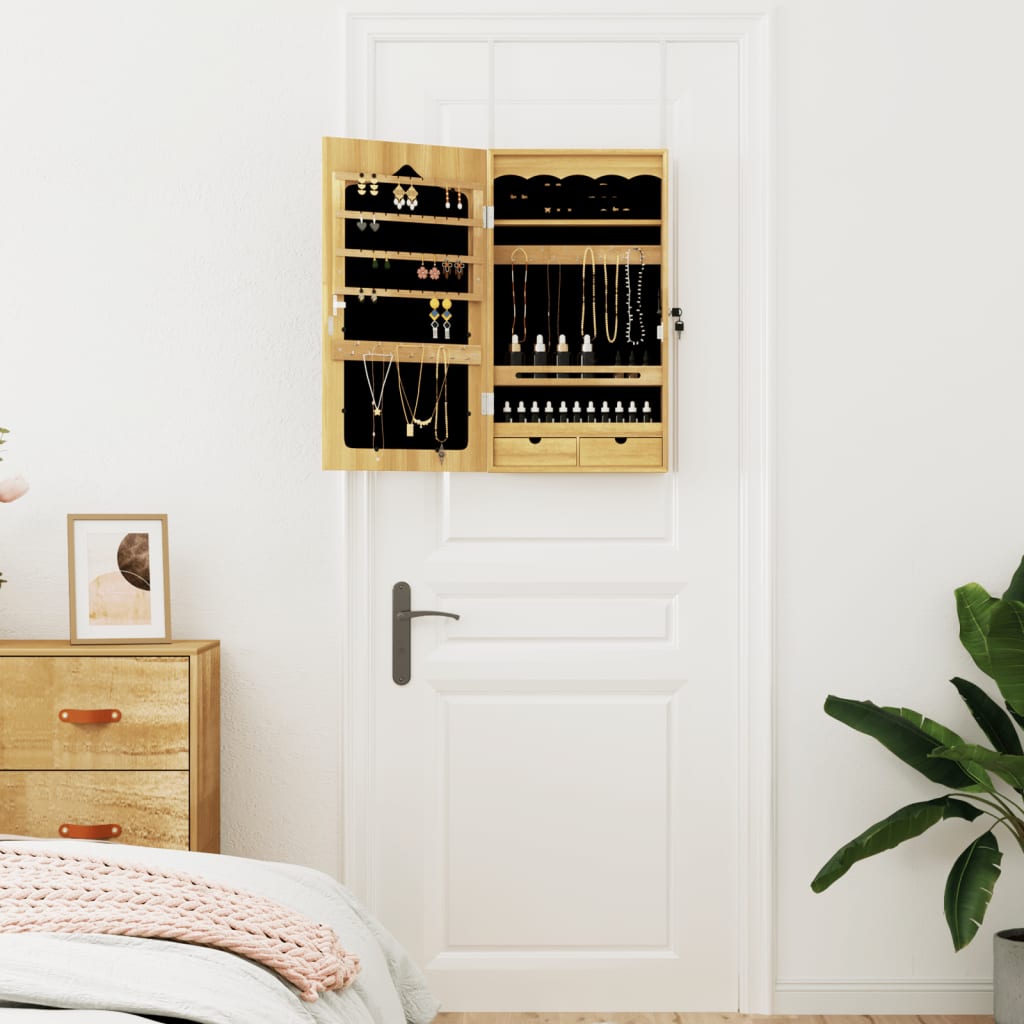 vidaXL Έπιπλο Κοσμημάτων με Καθρέφτη Επιτοίχιο 37,5 x 10 x 67 εκ.