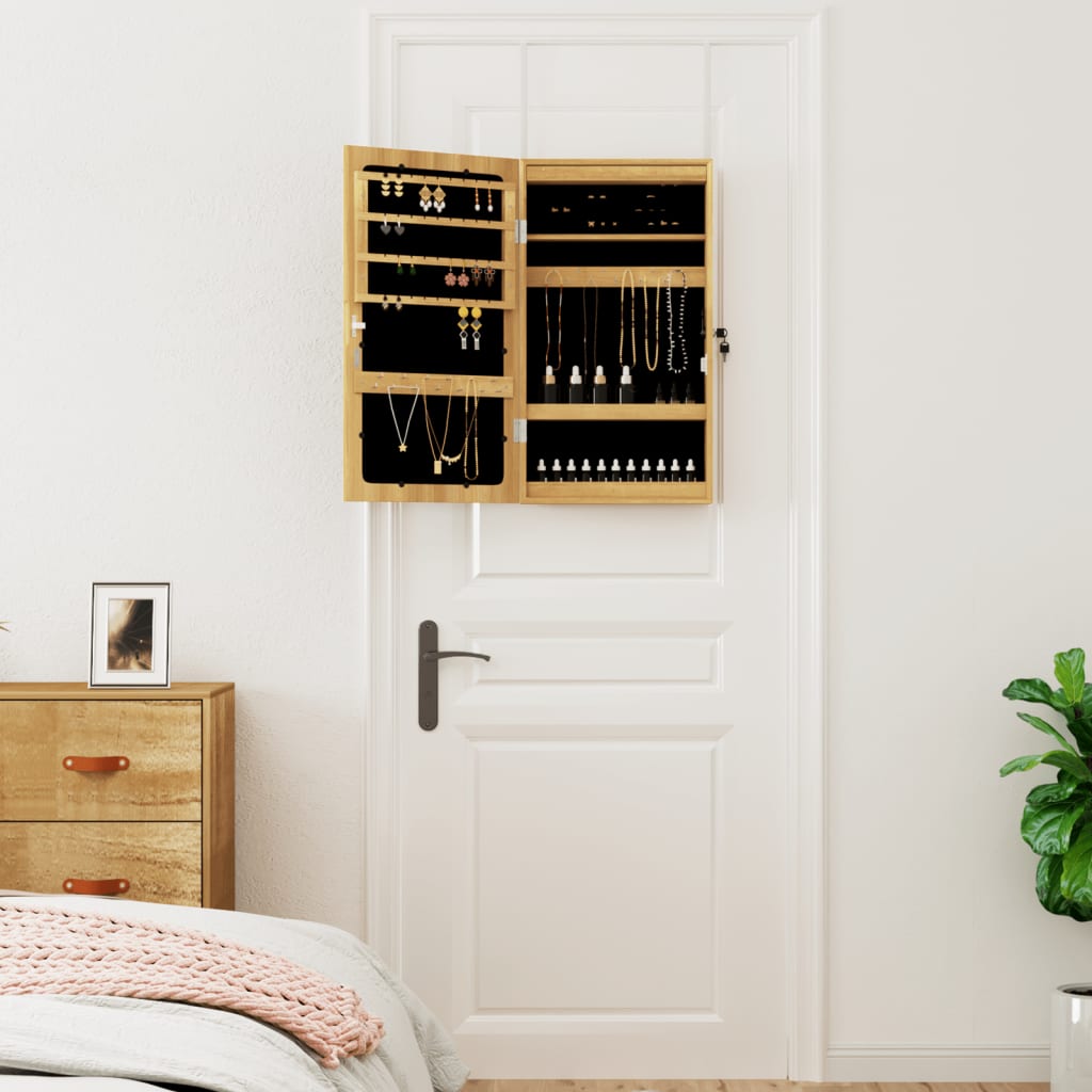 vidaXL Έπιπλο Κοσμημάτων με Καθρέφτη/LED Φώτα Επιτοίχιο