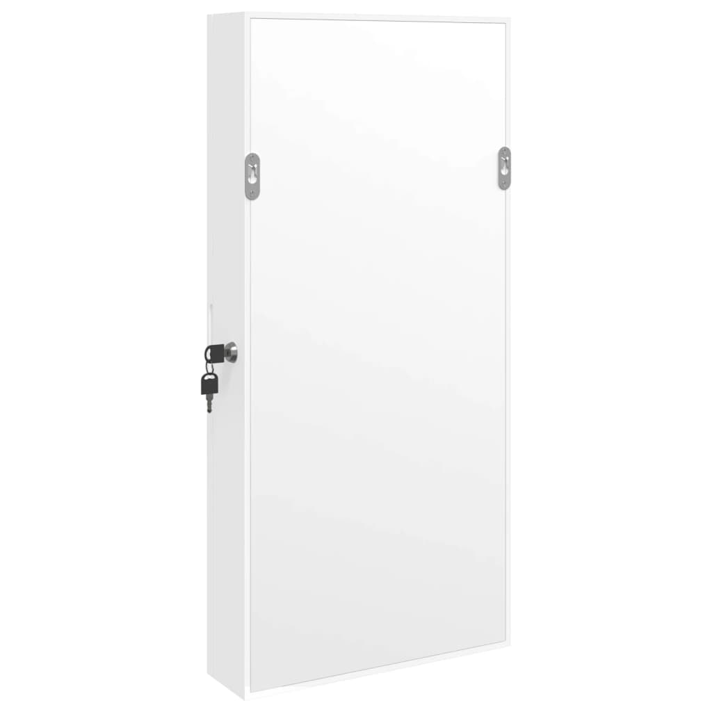 vidaXL Έπιπλο Κοσμημάτων με Καθρέφτη/LED Φώτα Επιτοίχιο Λευκό