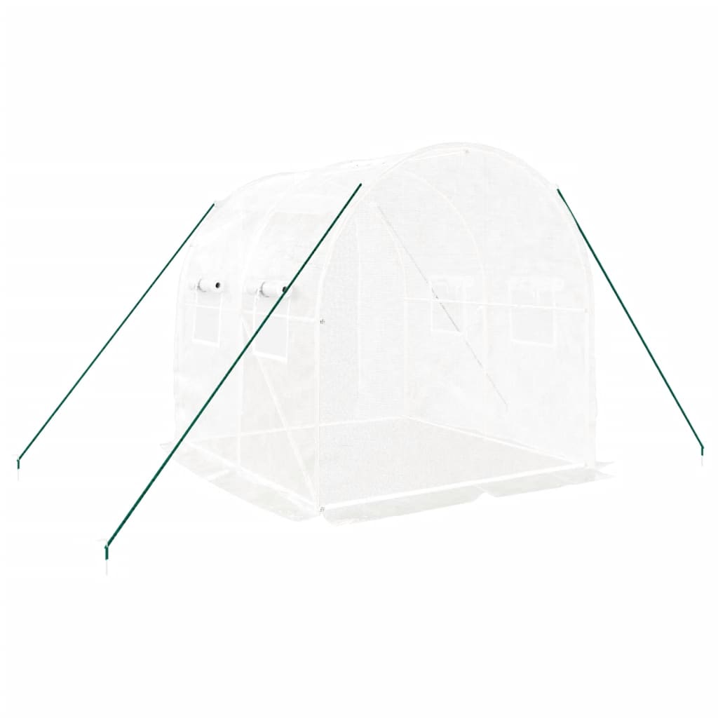 vidaXL Θερμοκήπιο με Ατσάλινο Πλαίσιο Λευκό 4 μ² 2 x 2 x 2 μ.