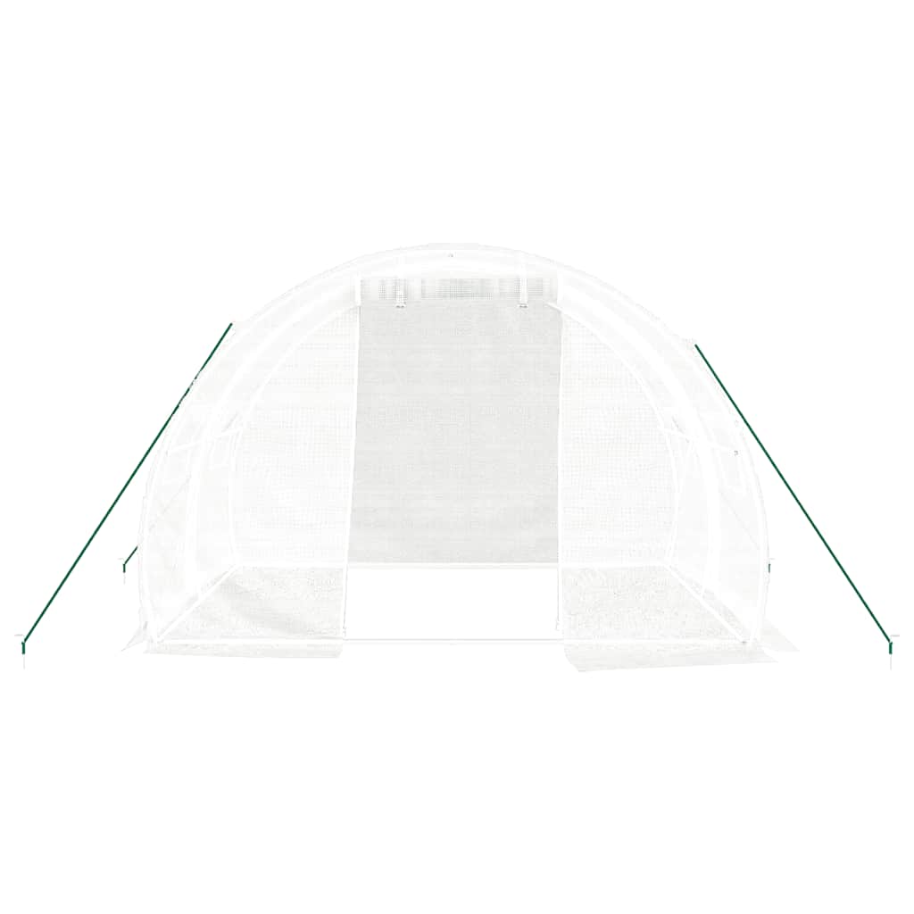 vidaXL Θερμοκήπιο με Ατσάλινο Πλαίσιο Λευκό 6 μ² 3 x 2 x 2 μ.
