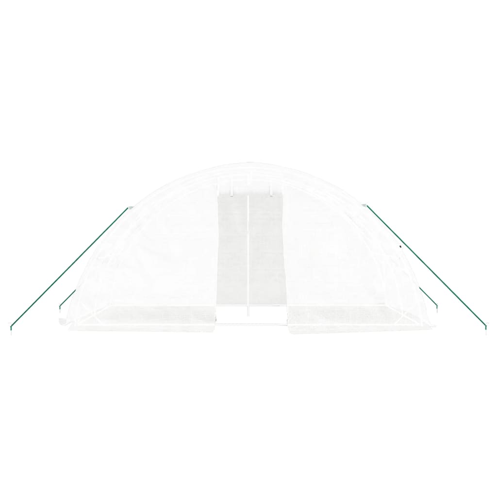 vidaXL Θερμοκήπιο με Ατσάλινο Πλαίσιο Λευκό 10 μ² 5 x 2 x 2,3 μ.