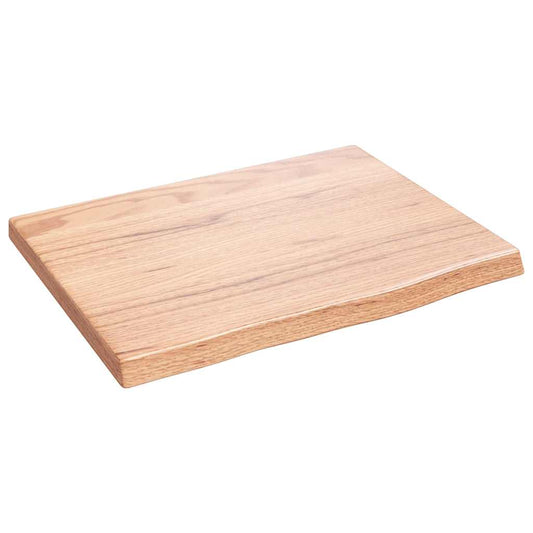 vidaXL Ράφι Τοίχου Ανοιχτό Καφέ 40x30x2 εκ. Επεξεργ. Μασίφ Ξύλο Δρυός